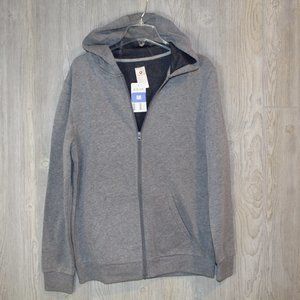 QUALIDYNE GREY Zip Up Sweatshirt Size M NWT